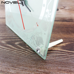 Square Clock Photo Frame Sublimation Printing Glass Panel