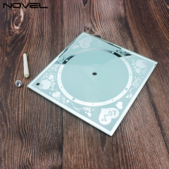 Square Clock Photo Frame Sublimation Printing Glass Panel