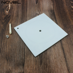 Square Clock Photo Frame Sublimation Printing Glass Panel