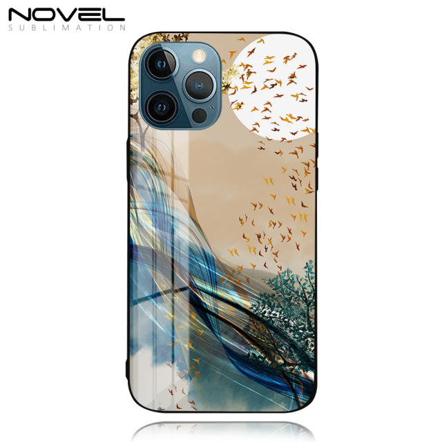 Sublimation Blank 2D Tempered Glass TPU Phone Case for iPhone 12/ 12 Pro