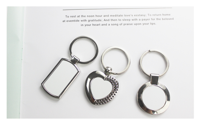 Custom design sublimation keychain, Round shape Keyring