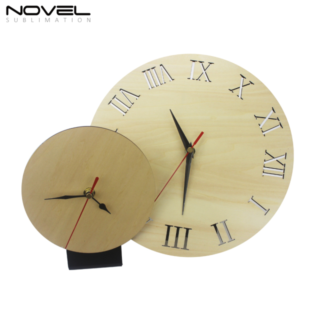 MDF Wooden Clock Photo Frame Sublimation Desk Clock Wall Clock Plywood Clock Various Shapes