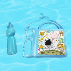 Polymer Kid Lunch Box and Water Bottle Set for Heat Pressing Sublimation Children Lunch Box Set