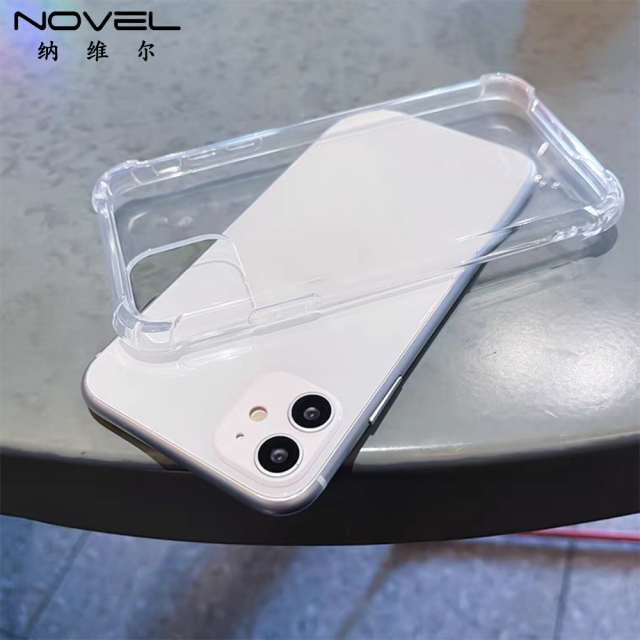 UV Printing Phone Case For iPhone 12 Series Transparent Soft Silicone Four Corner Anti Crack Rubber Cases