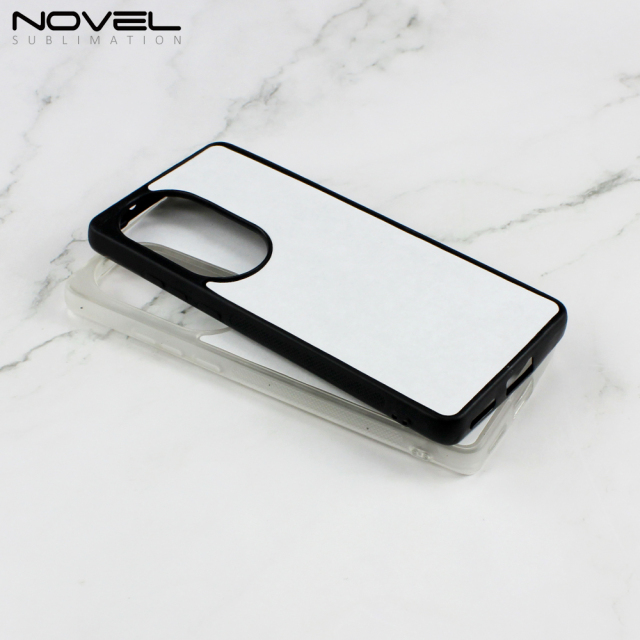 For Huawei P50 Pro Sublimation Blank 2D TPU Phone Case With Metal Sheet For Heat Press Printing