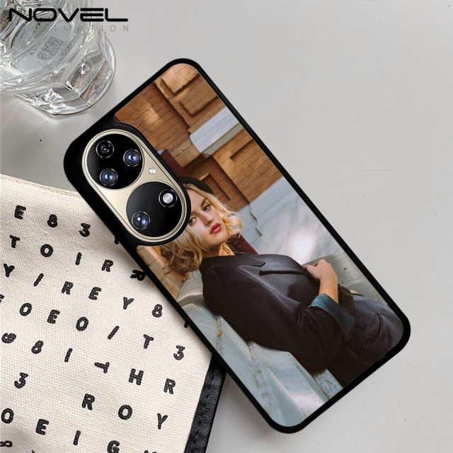 For Huawei P50 Customized Sublimation Blank 2D TPU Phone Case With Metal Sheet For Heat Press Printing