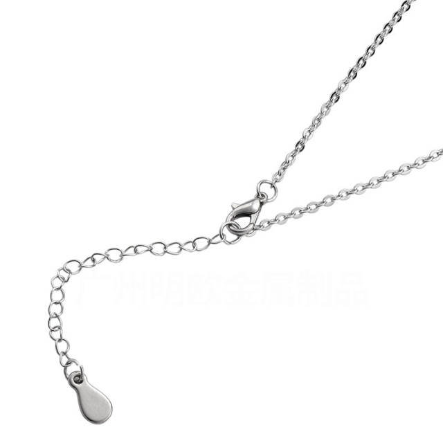 Fashion Sublimation DIY Blank Heart Shape Snake Bone Necklace Clothes Pendent