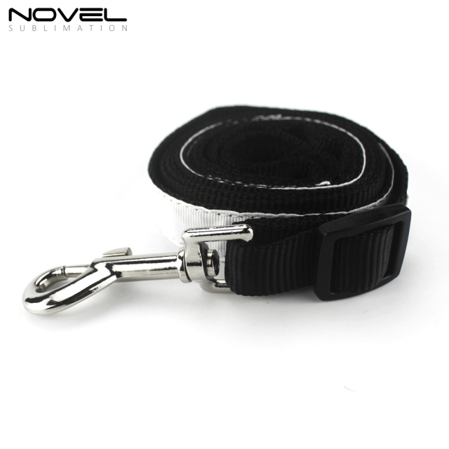 New Custom Nylon Dog Pet Leash with White Patch For Sublimation