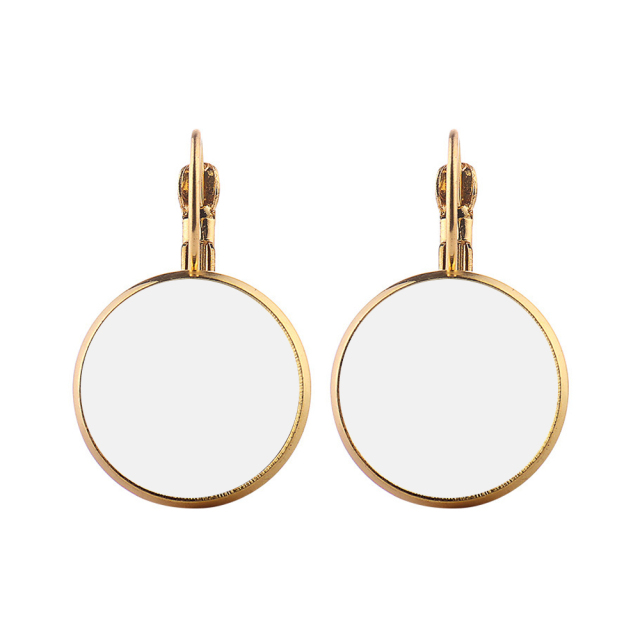 Fashion Sublimation Blank French Earring- Round Shape