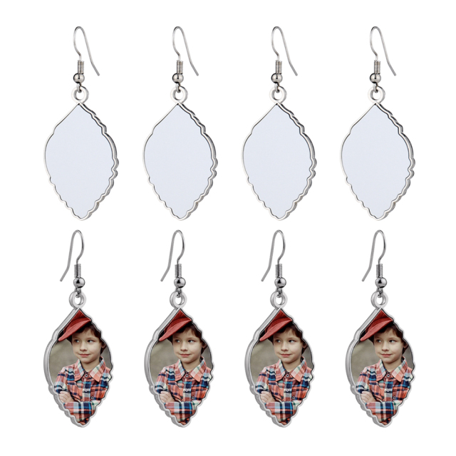 Single side printable Sublimation Blank Leaf Shape Earring