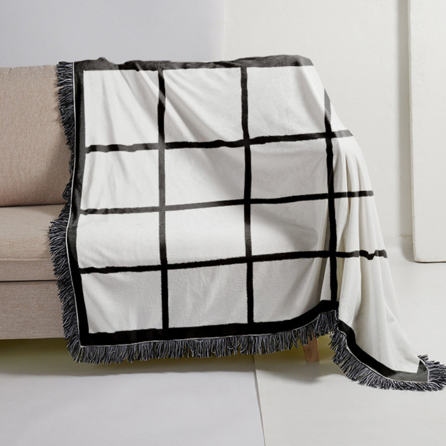 9 15 18 20 Grid Luxury Portable Flannel Sofa Travel Blankets Throws Blanket Airplane Fleece Blanket