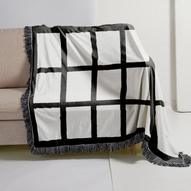 9 15 18 20 Grid Luxury Portable Flannel Sofa Travel Blankets Throws Blanket Airplane Fleece Blanket