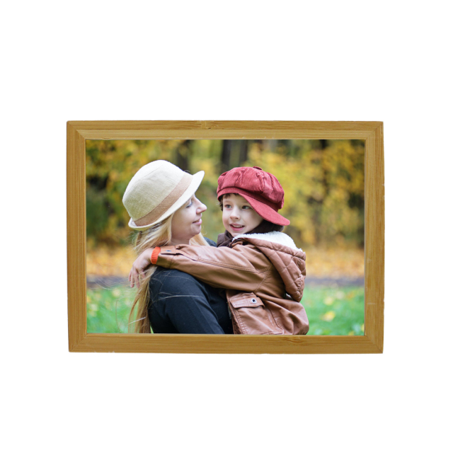 New Style Custom 7.5*8cm Bamboo Photo Frames Dye Sublimation Blanks Picture Frame with Music Box Eco-friendly WoodPhoto Frame