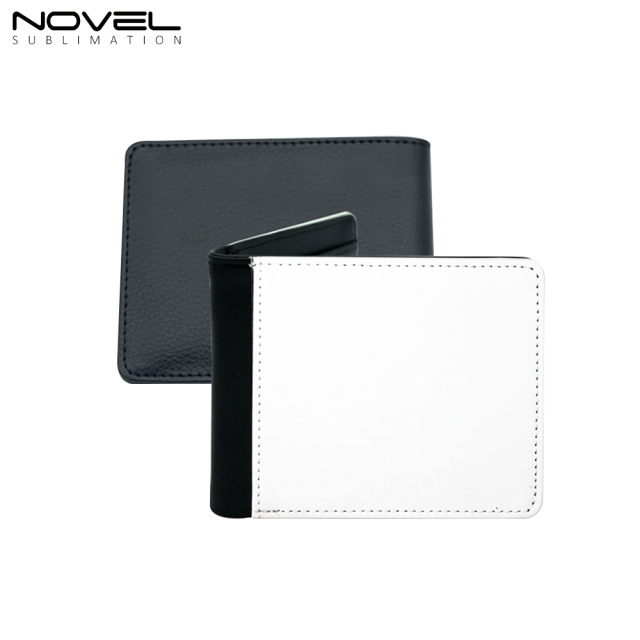Custom Men Wallets With Extra Card Slot Dye Sublimation Blanks Men Bi-Fold PU Leather Wallet