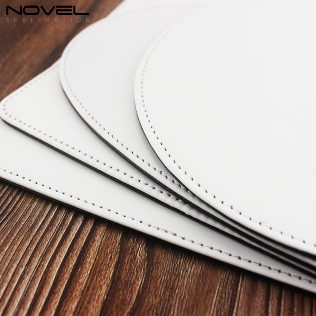 New Arrival Sublimation Blank PU Leather Mouse Pad With Different Shapes