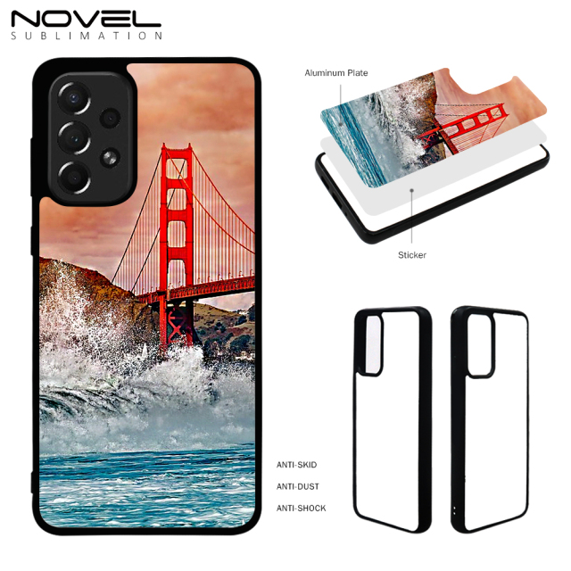 For Samsung Galaxy A73 5G Sublimation 2D TPU Phone Case Cover With Metal Insert