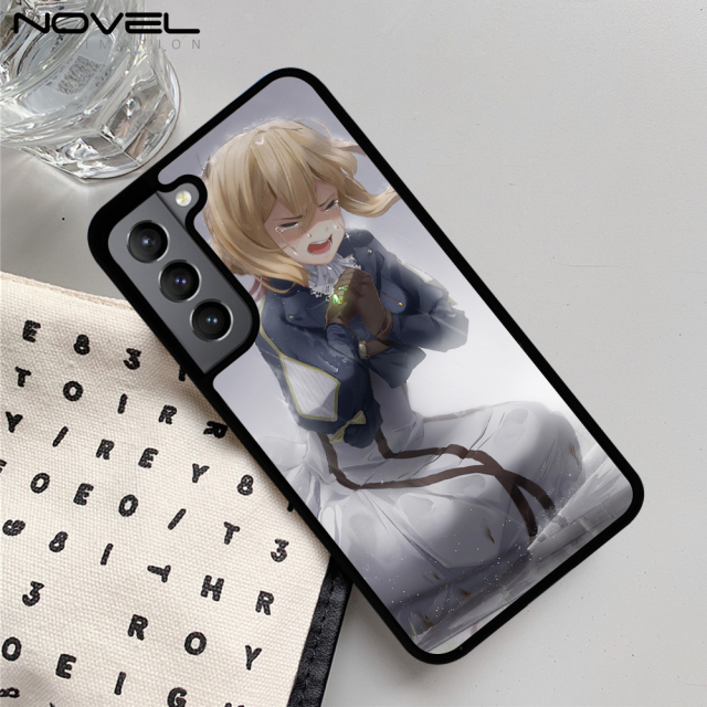 Sublimation Phone Case  2D TPU Case For Galaxy S22 Rubber Phone Cover With Metal Insert