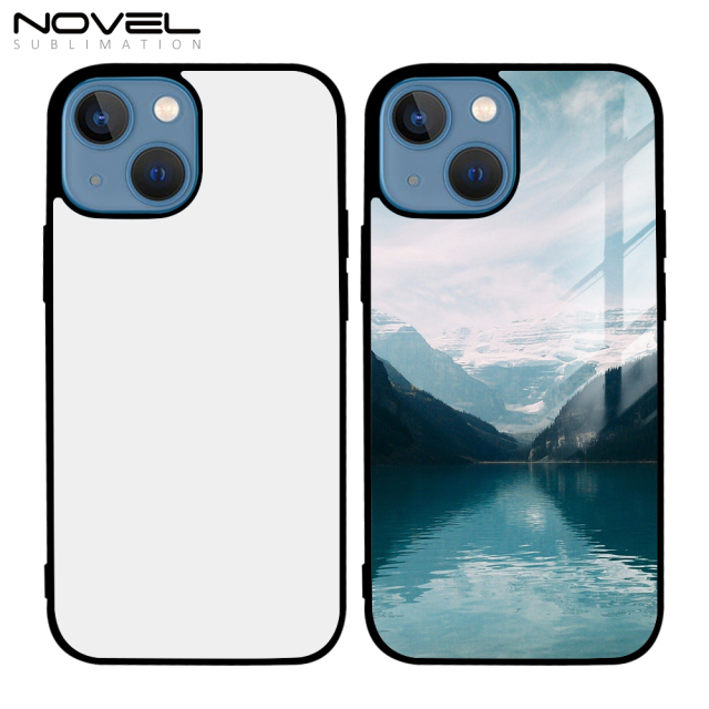 Sublimation Blank 2D Tempered Glass TPU Phone Case for iPhone 13 mini