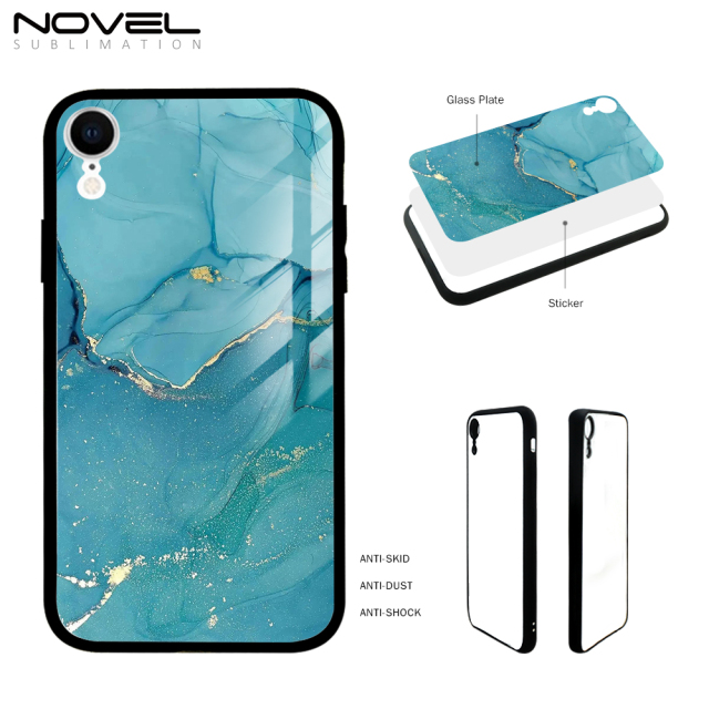 New Sublimation Blank TPU Glass Phone Case For iPhone XR