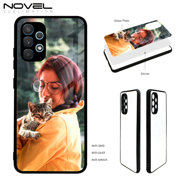 Personalized Sublimation 2D TPU Case With Tempered Glass Insert For Galaxy A32 4G