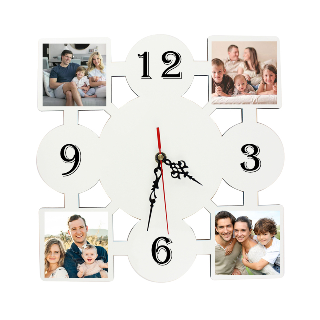 Sublimation MDF Wooden Wall Clock Various Shapes