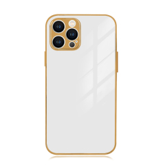 Sublimation Galvanized Electroplated Glass Phone Case With Embossed Edge For iPhone 12 Series iPhone 12mini Pro Max
