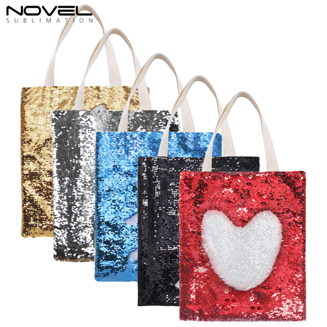 Sublimation Magic Sequin Shoulder Bag Fashion Glitter Handbag