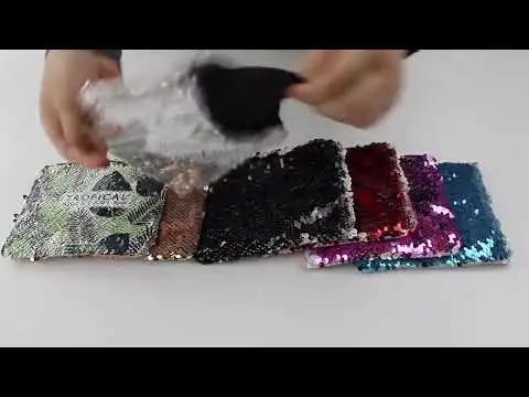 Reversible Magic Sequin Sublimation Blank Mini Makeup Bag Glitter Purse,14.5x12.5cm