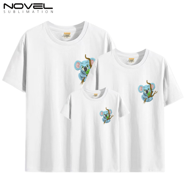 Sublimation Blank Milk Silk Polyester T-shirt for Children