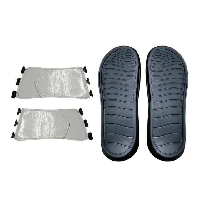 Sublimation Summer Two-piece PU Leather Slipper For Women/ Man/ Kids