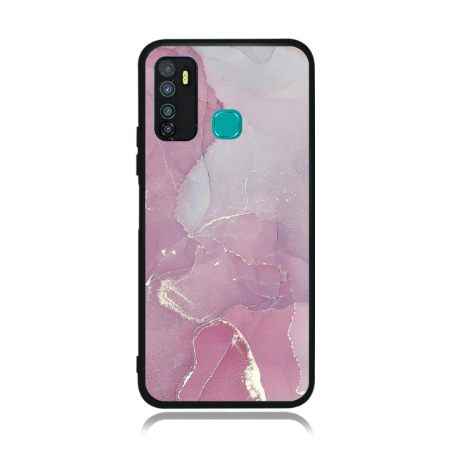 Smooth Sides！Sublimation Blank Soft Rubber Sides 2D TPU Phone Case For infinix hot8/ infinix hot9 With Metal Insert