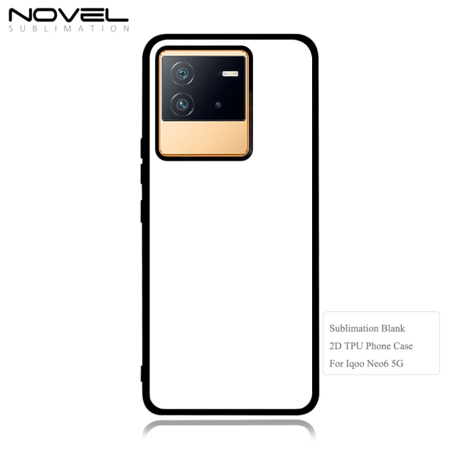For Vivo IQOO NEO6 5G Sublimation DIY 2D TPU Phone Case Soft Silicone Phone Shell With Aluminum Insert