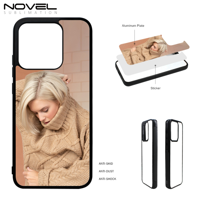 For Redmi 10A Sublimation Blank 2D TPU Phone Case With Aluminum Insert