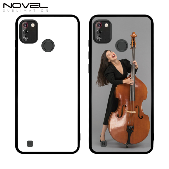 Smooth Sides!!! For Tecno Pop 4 Pro Sublimation Blank 2D TPU Phone Case With Aluminum Insert