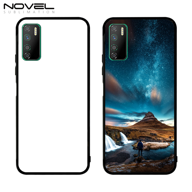 Smooth Sides！For Infinix Note 7 Lite Sublimation Customzied Soft Rubber Sides 2D TPU Phone Case Cover Silcone Phone Shell With Metal Insert