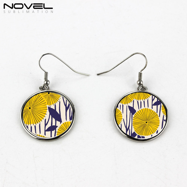 Fashion Sublimation Metal Blank Earrings--Teardrop/Round/Triangle Shape With Aluminum Insert For Heat Press Printing