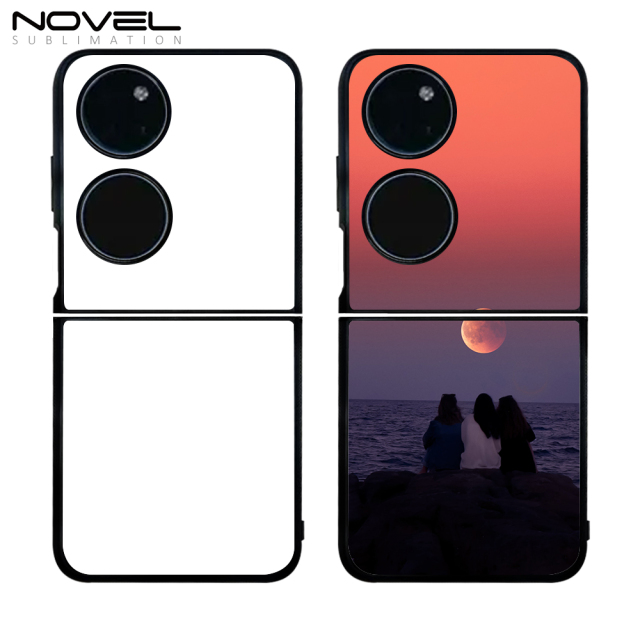 For Huawei P50 Pocket Sublimation Blank 2D TPU Folding Phone Case DIY Phone Shell With Aluminum Insert