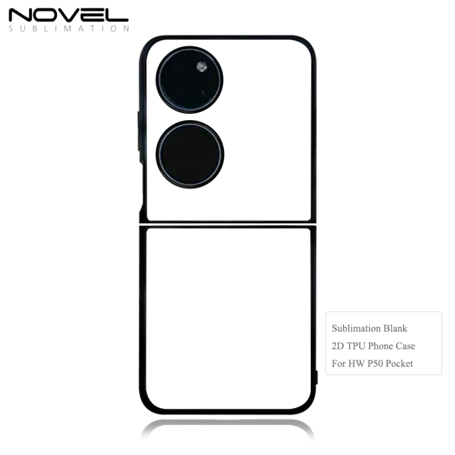 For Huawei P50 Pocket Sublimation Blank 2D TPU Folding Phone Case DIY Phone Shell With Aluminum Insert