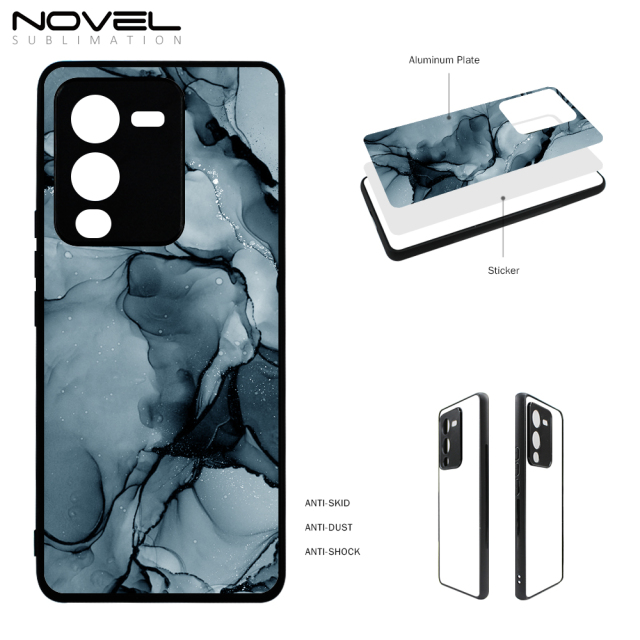 Smooth Sides!!! For Vivo S15 Blank 2D TPU Phone Case Silicone Cover With Aluminum Sheet For Sublimation Printing