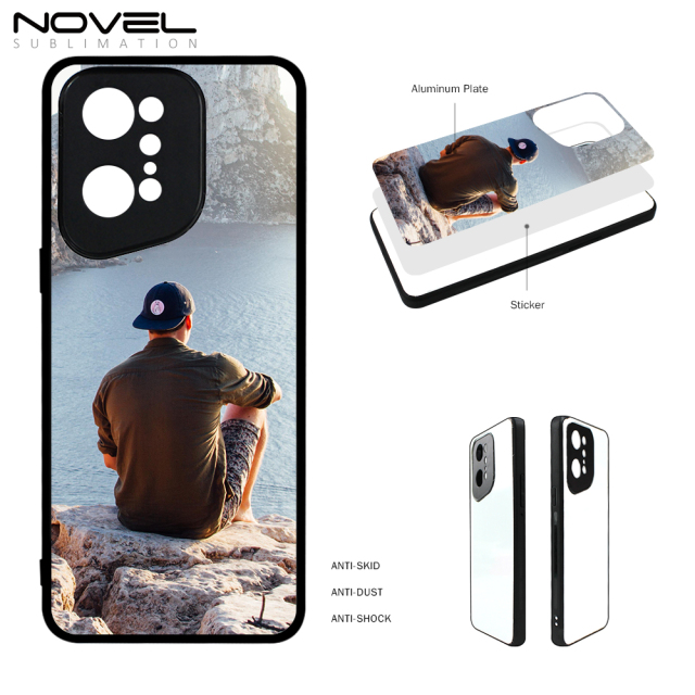 Smooth Sides!!! For Oppo Find X5 Pro Sublimation Blank 2D TPU Phone Case With Aluminum Insert