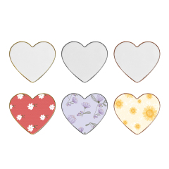 High Quality Colorful Sublimation Heart Shape Popsocket Electroplated Phone Stand Mobile Phone Holder With Aluminum Sheet
