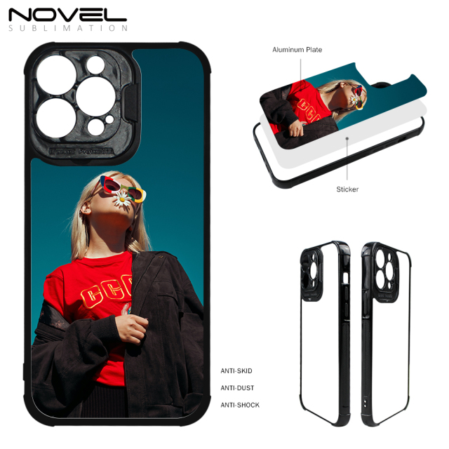 Sublimation 2D TPU Phone Case Four Corner Anti-drop With Camera Holder For iPhone 13 Pro Max