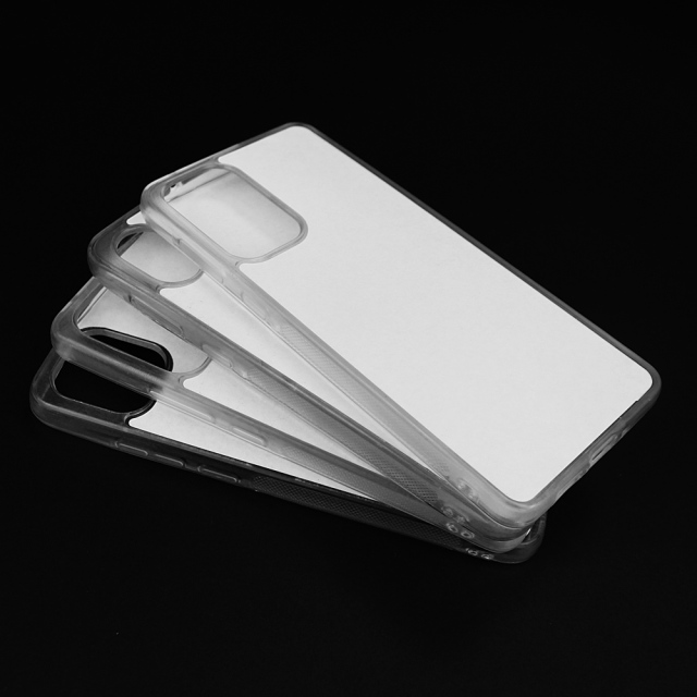 Transparent 2D TPU Phone Case With Metal Insert For Samsung A Series