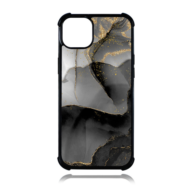 Strong Protection! For iPhone 14 Max Four Corner Anti-drop Sublimation 2D TPU Phone Case With Metal Insert