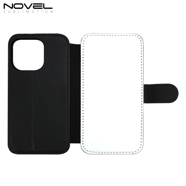 New Sublimation Flip Leather Wallet Card Holder For iPhone X