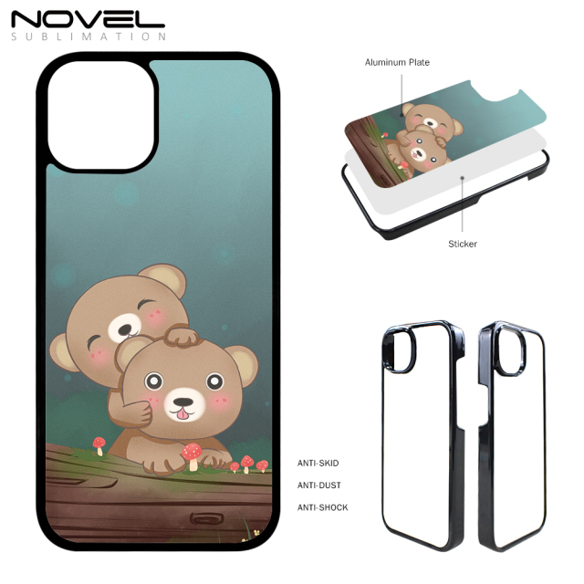 Sublimation Blank 2D PC Hard Plastic Phone Case for iPhone 14 DIY Phone Cover