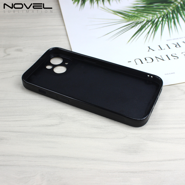 For iPhone 14 Series Sublimation Blank 2D TPU Phone Case With Metal Insert