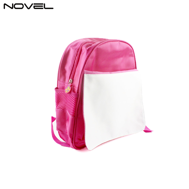 Polyester Sublimation School Bag Kid Backpack-Blue