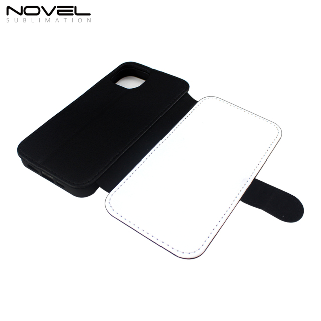 Sublimation PU Leather Wallets Phone Case for iPhone 14 Series TPU Inside