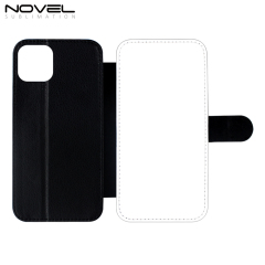 Sublimation PU Leather Wallets Phone Case for iPhone 14 Series TPU Inside